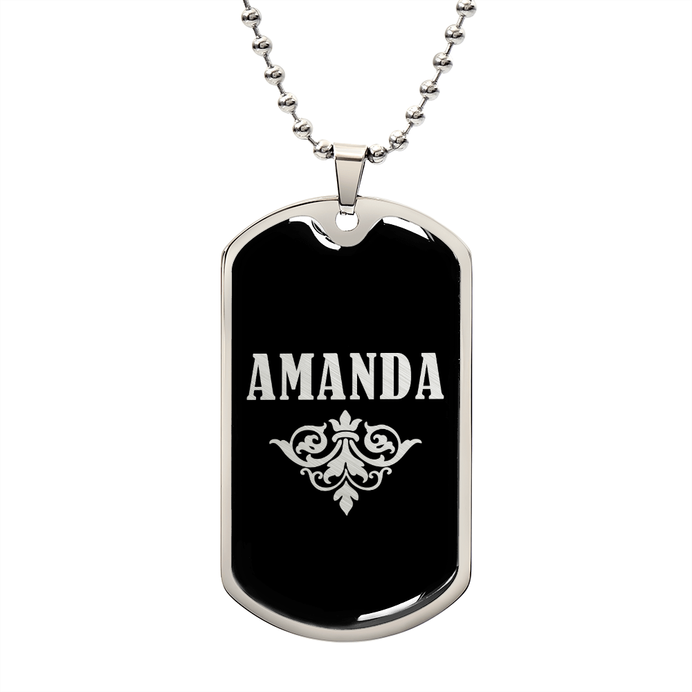 Amanda v02a - Luxury Dog Tag Necklace