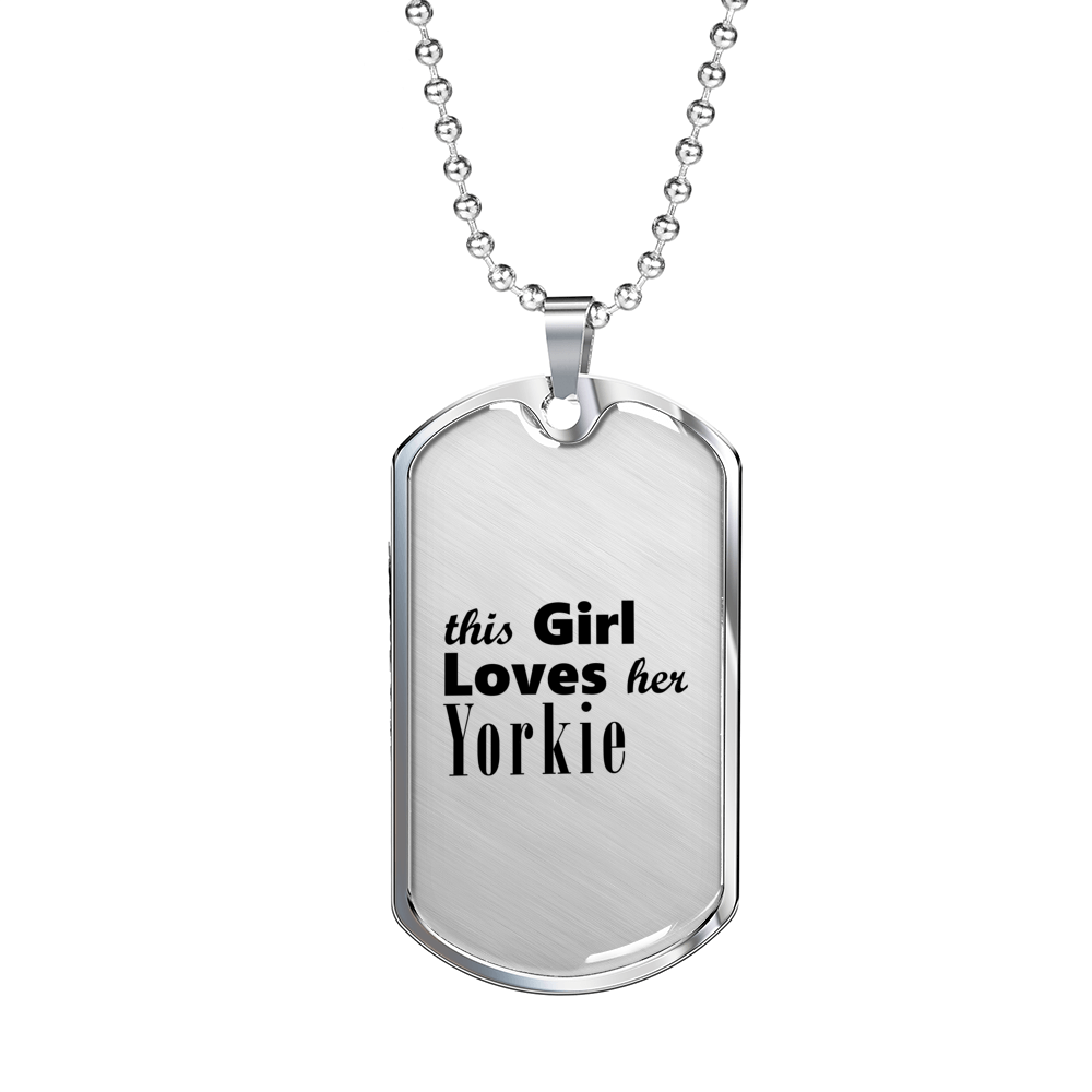 Yorkie - Luxury Dog Tag Necklace