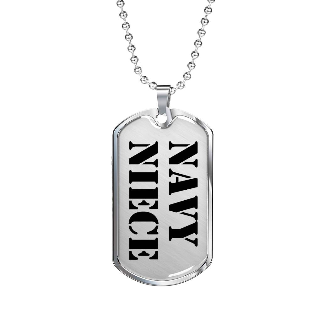 Navy Niece - Luxury Dog Tag Necklace