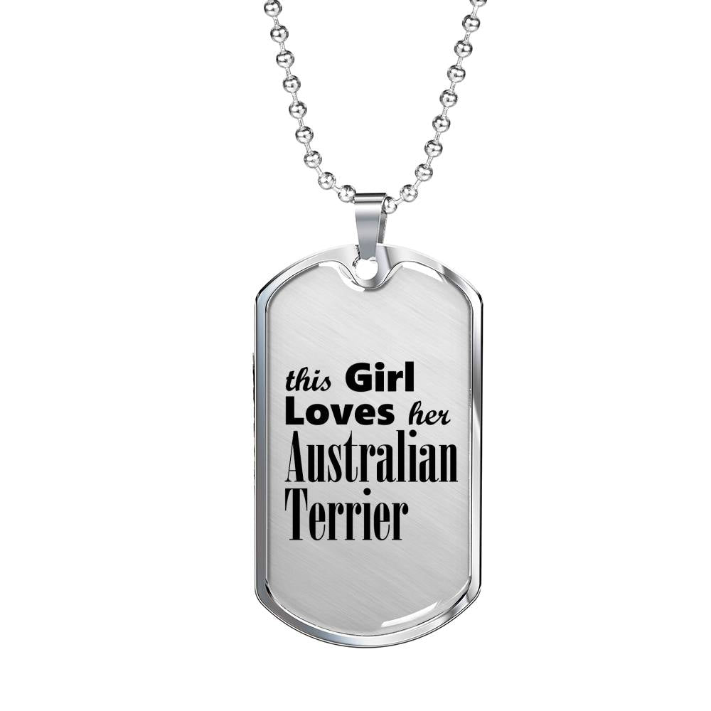 Australian Terrier - Luxury Dog Tag Necklace