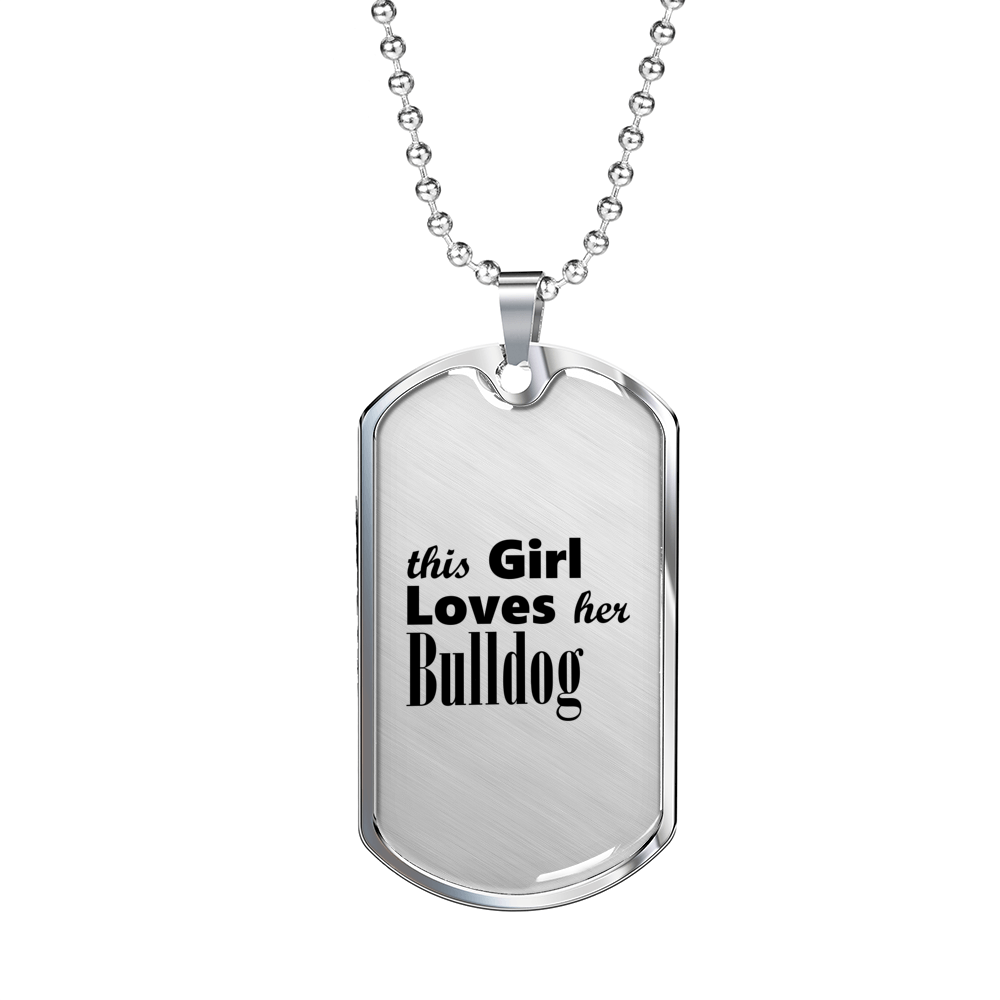 Bulldog - Luxury Dog Tag Necklace