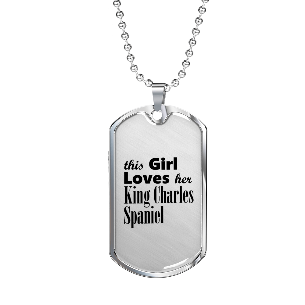 King Charles Spaniel - Luxury Dog Tag Necklace