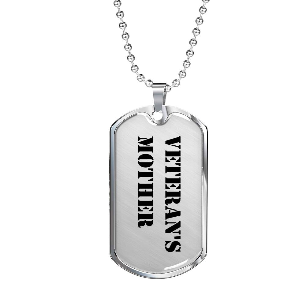Veteran's Mother - Luxury Dog Tag Necklace
