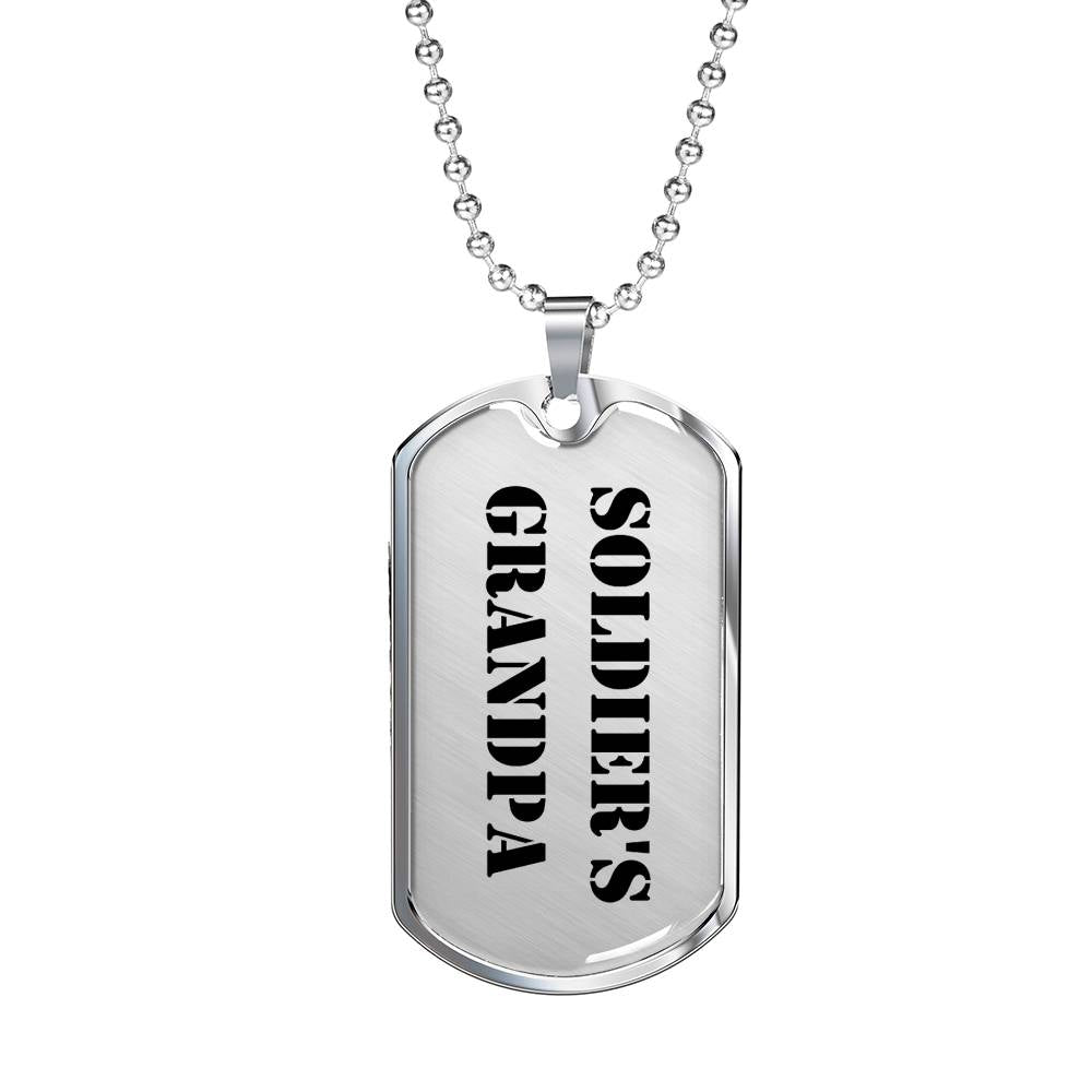 Soldier's Grandpa - Luxury Dog Tag Necklace