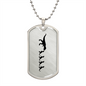 Mama Dinosaur With 4 Hatchlings - Luxury Dog Tag Necklace