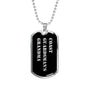 Coast Guardsman's Grandma v2 - Luxury Dog Tag Necklace