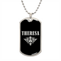Theresa v02a - Luxury Dog Tag Necklace