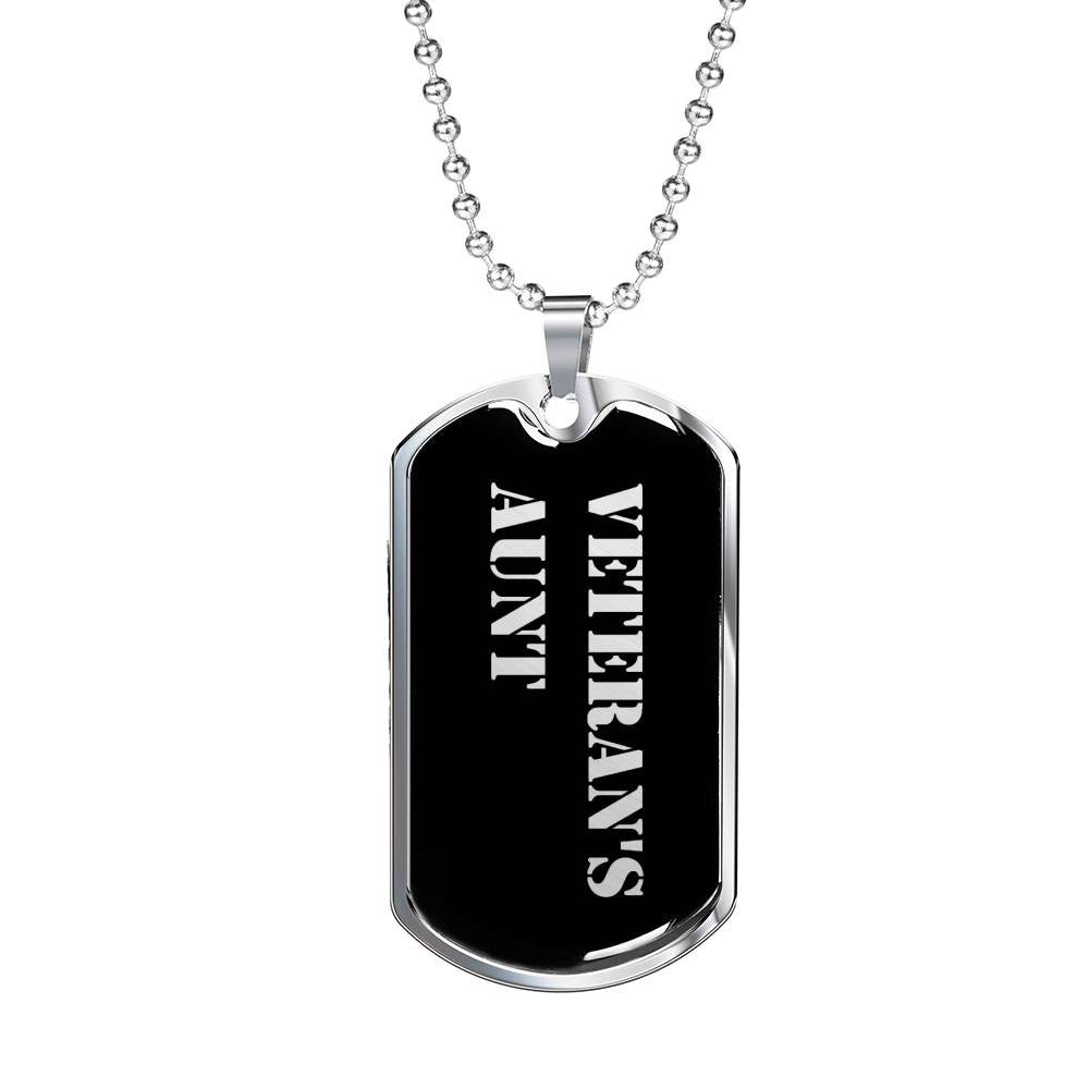 Veteran's Aunt v2 - Luxury Dog Tag Necklace