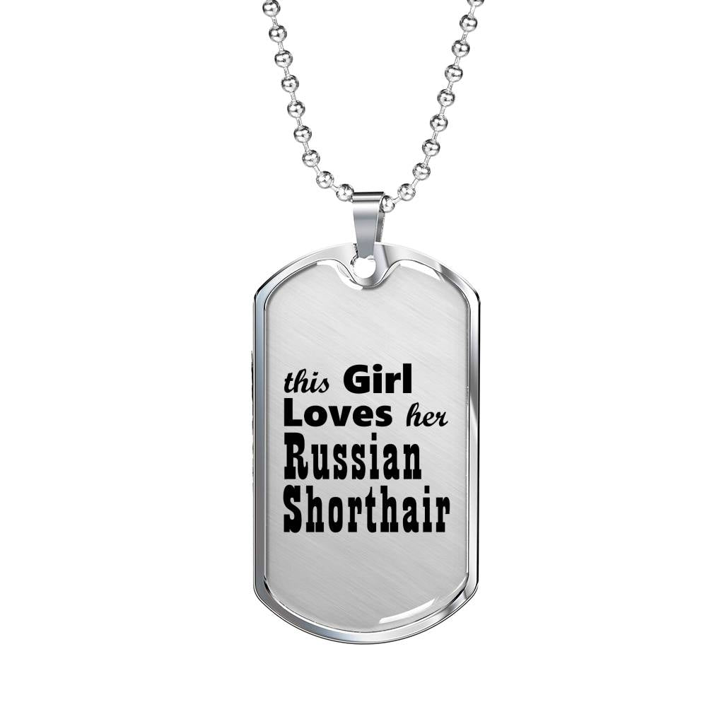 Russian Shorthair - Luxury Dog Tag Necklace
