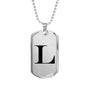 Initial L v1a - Luxury Dog Tag Necklace