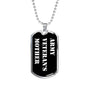 Army Veteran's Mother v3 - Luxury Dog Tag Necklace