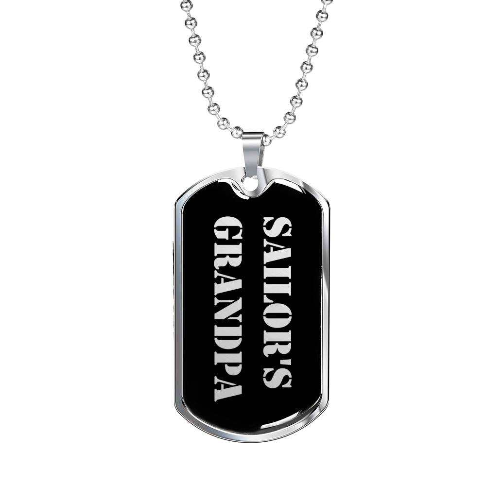 Sailor's Grandpa v2 - Luxury Dog Tag Necklace