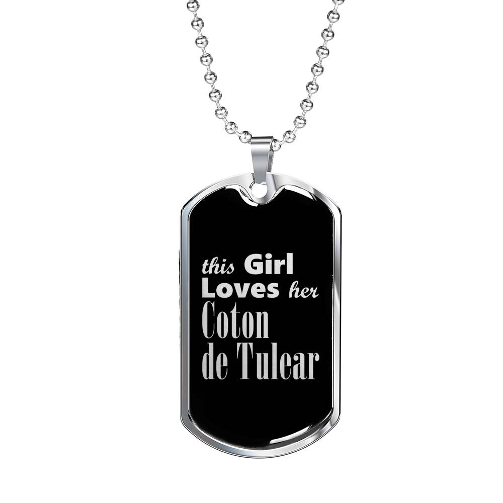 Coton de Tulear v2s - Luxury Dog Tag Necklace