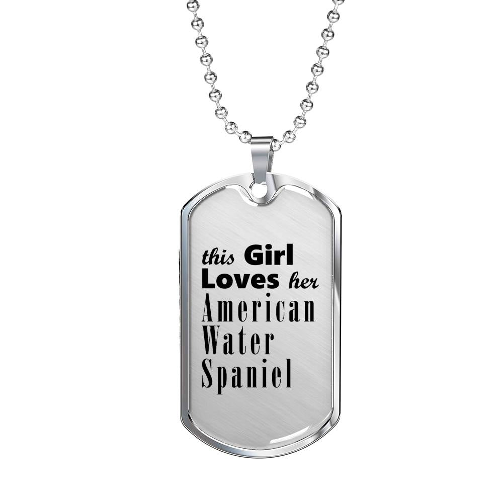 American Water Spaniel - Luxury Dog Tag Necklace