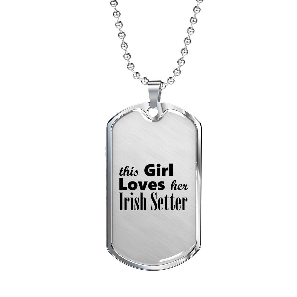Irish Setter - Luxury Dog Tag Necklace