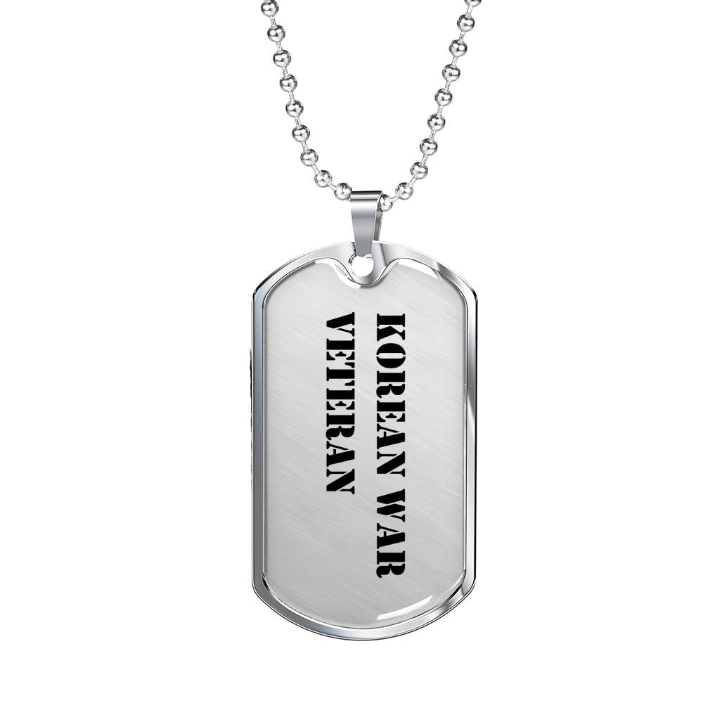 Korean War Veteran - Luxury Dog Tag Necklace