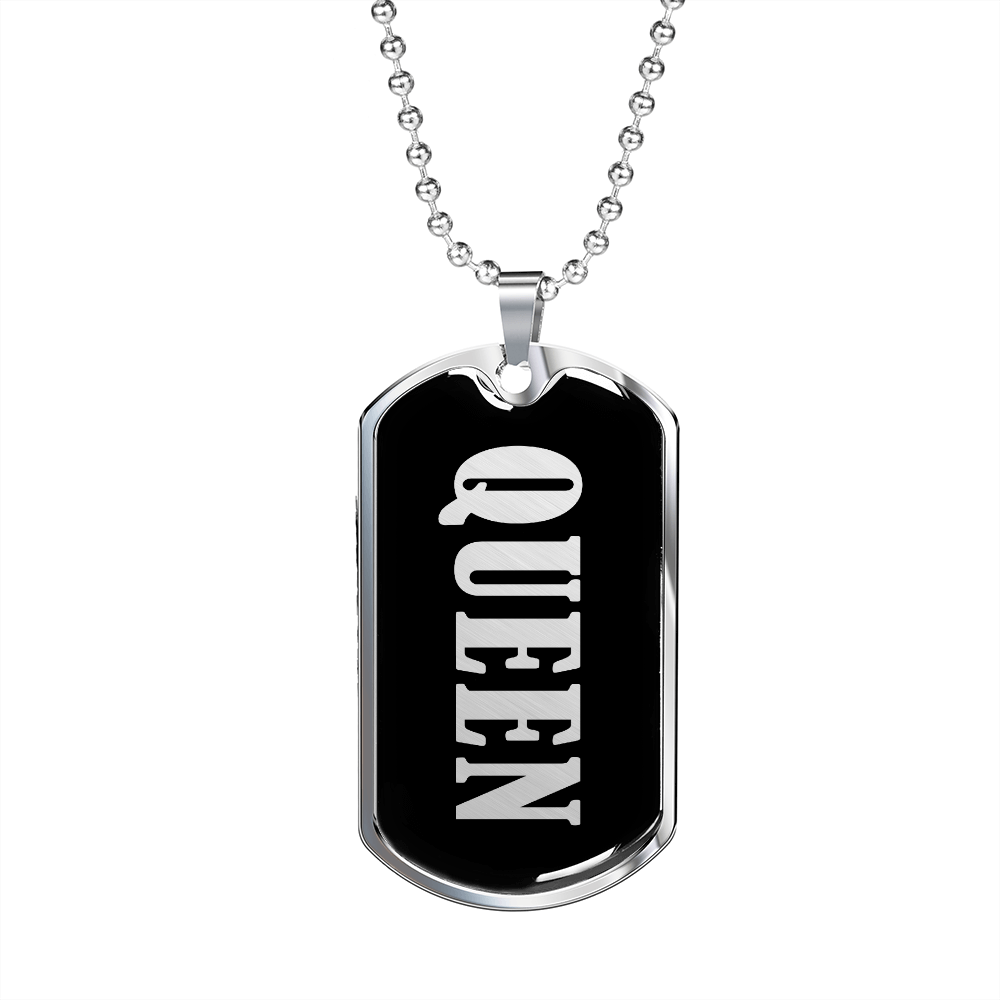 Queen v02 - Luxury Dog Tag Necklace