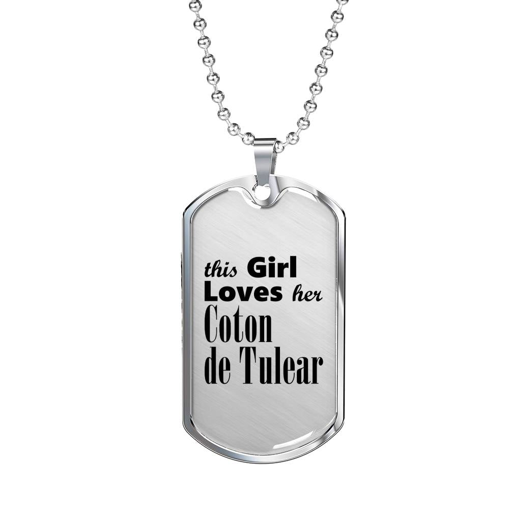 Coton de Tulear - Luxury Dog Tag Necklace