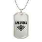 Amanda v01a - Luxury Dog Tag Necklace