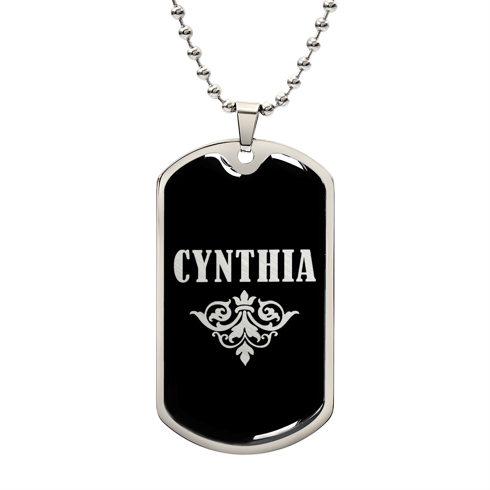 Cynthia v02a - Luxury Dog Tag Necklace