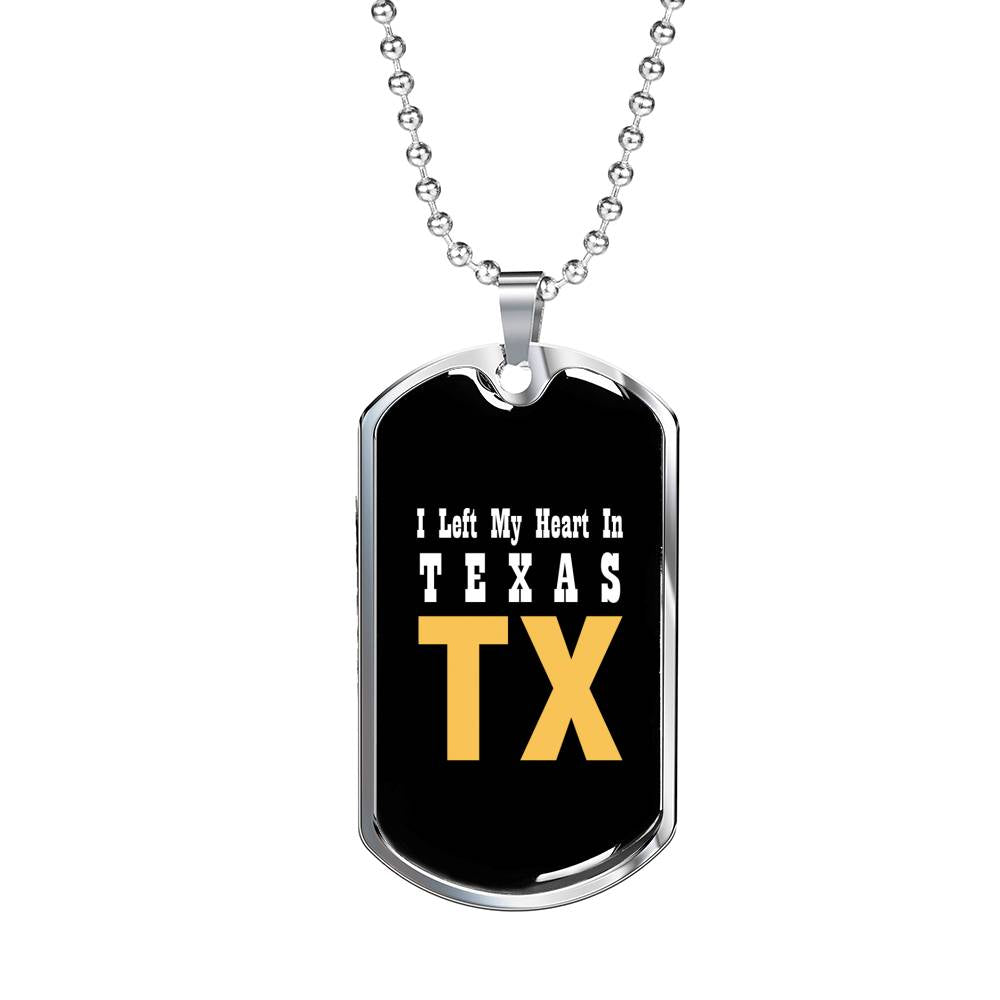 Heart In Texas - Luxury Dog Tag Necklace