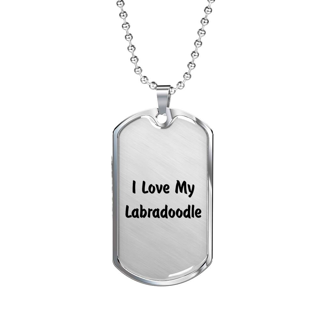 Love My Labradoodle v4 - Luxury Dog Tag Necklace