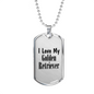 Love My Golden Retriever - Luxury Dog Tag Necklace