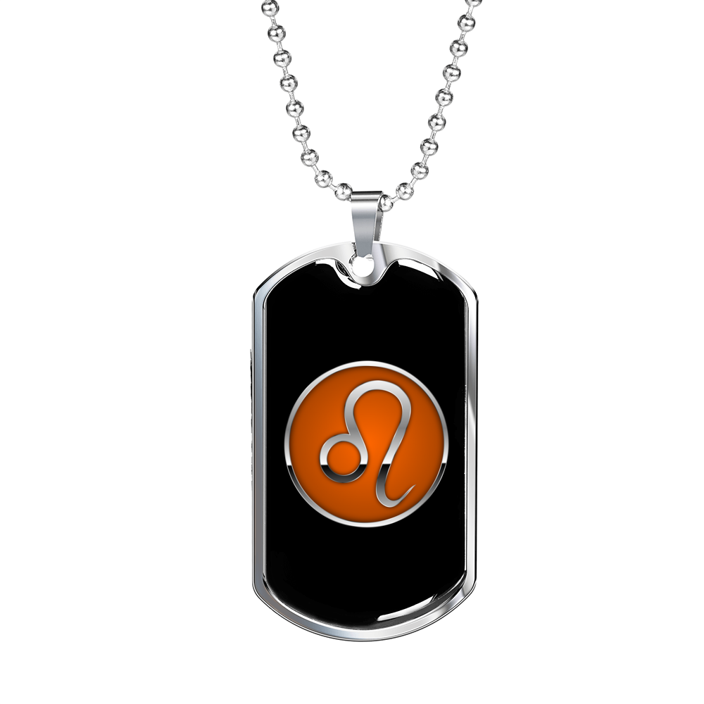 Zodiac Sign Leo v2 - Luxury Dog Tag Necklace