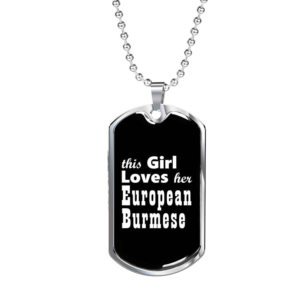European Burmese v2 - Luxury Dog Tag Necklace