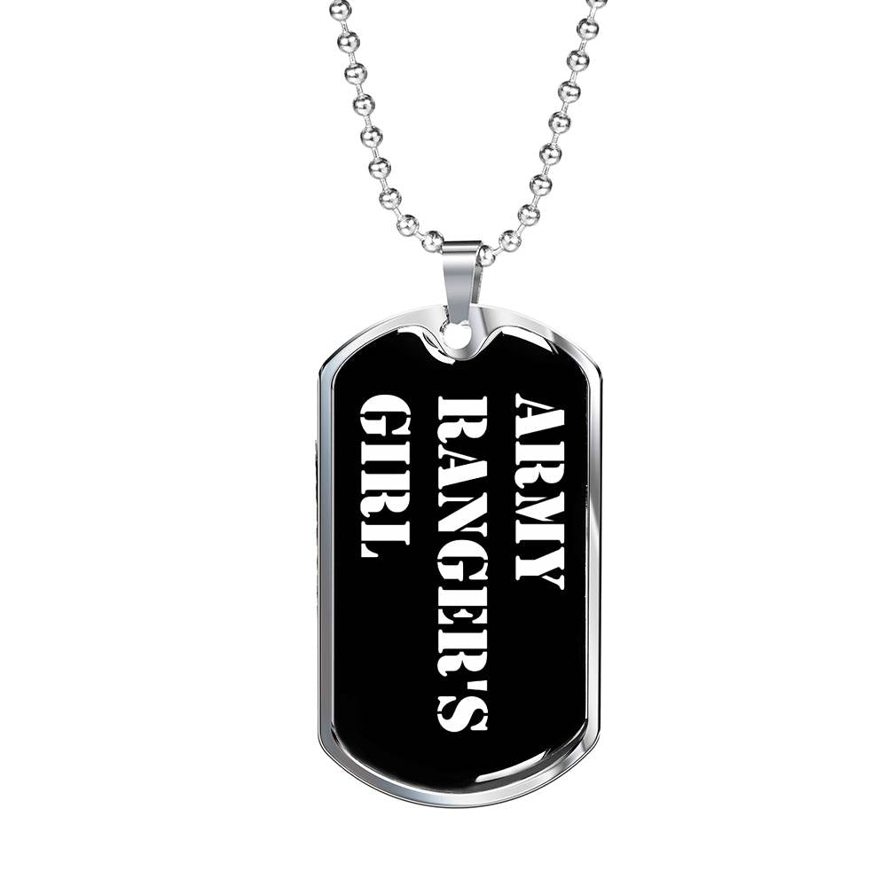 Army Ranger's Girl v3 - Luxury Dog Tag Necklace