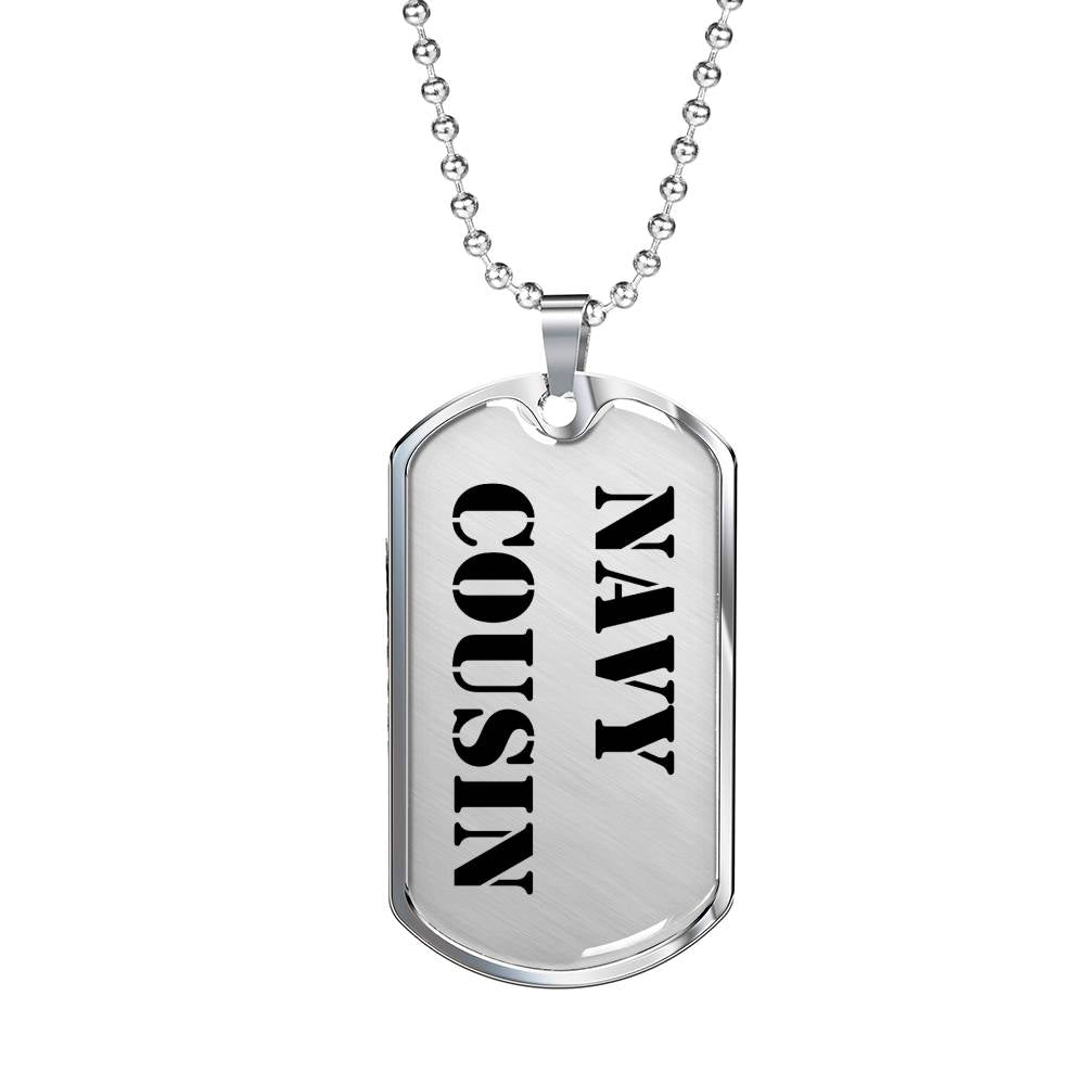 Navy Cousin - Luxury Dog Tag Necklace