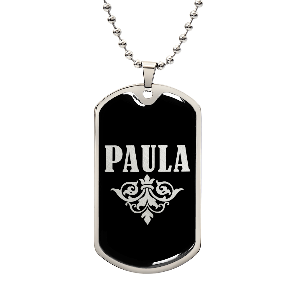 Paula v02a - Luxury Dog Tag Necklace