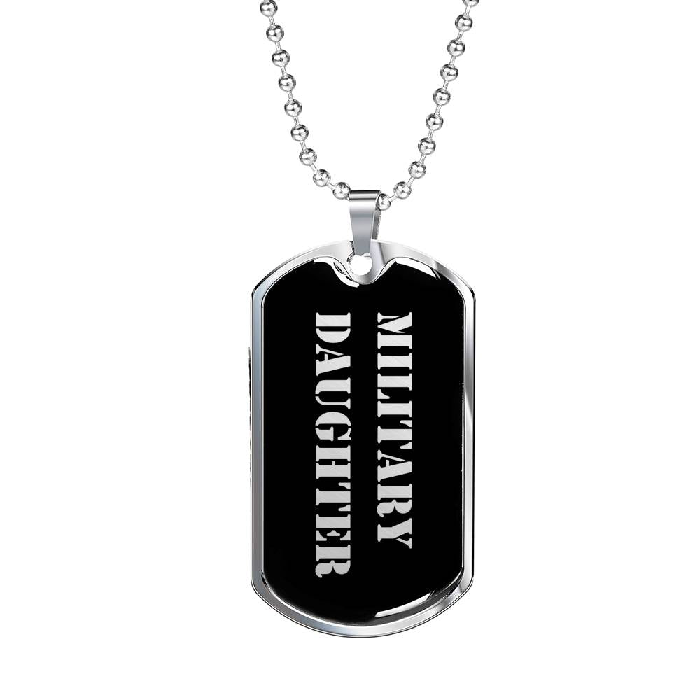 Military Daughter v2 - Luxury Dog Tag Necklace