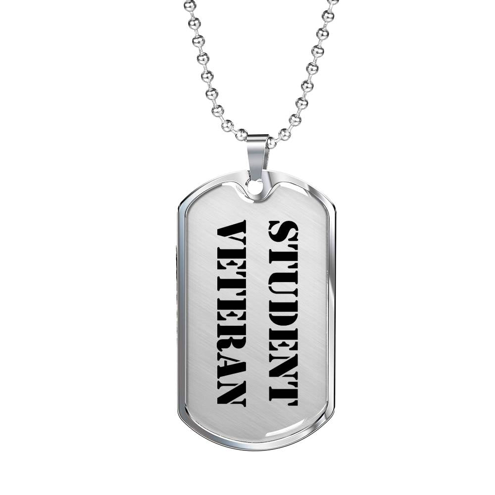 Student Veteran - Luxury Dog Tag Necklace