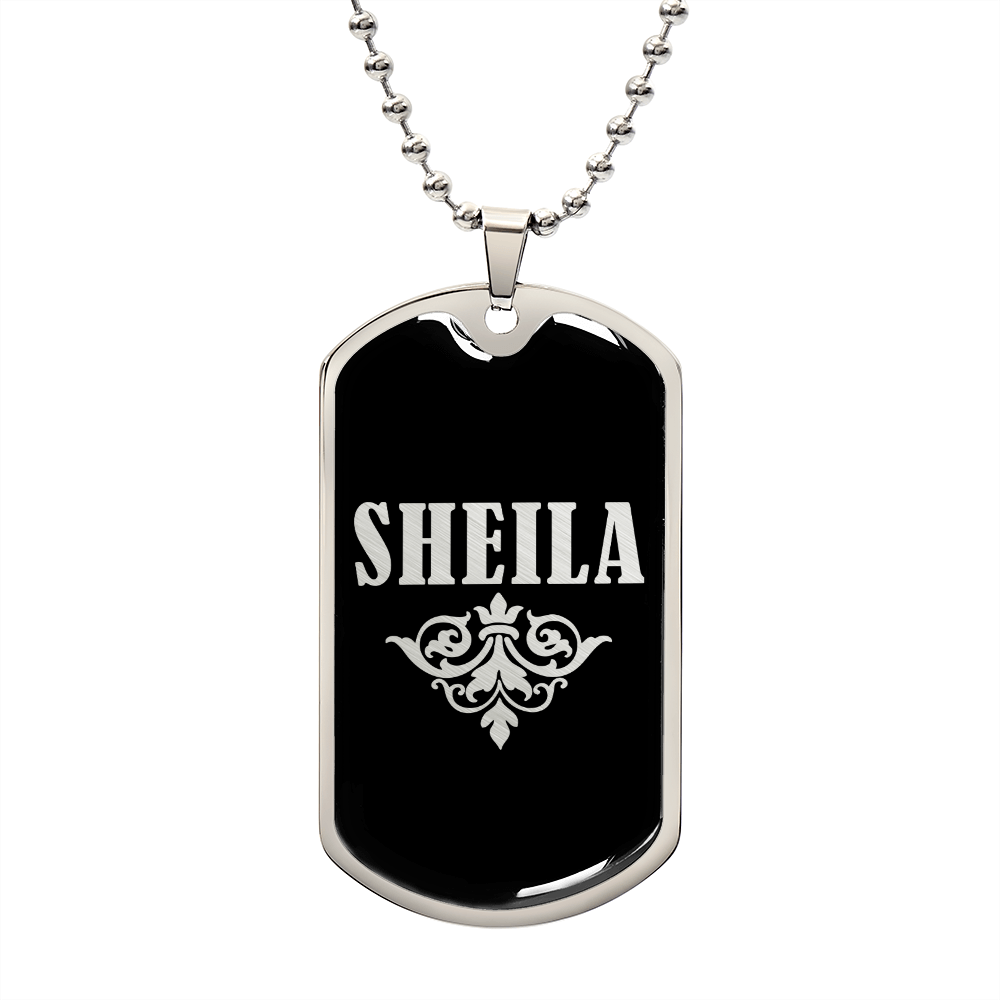 Sheila v02a - Luxury Dog Tag Necklace