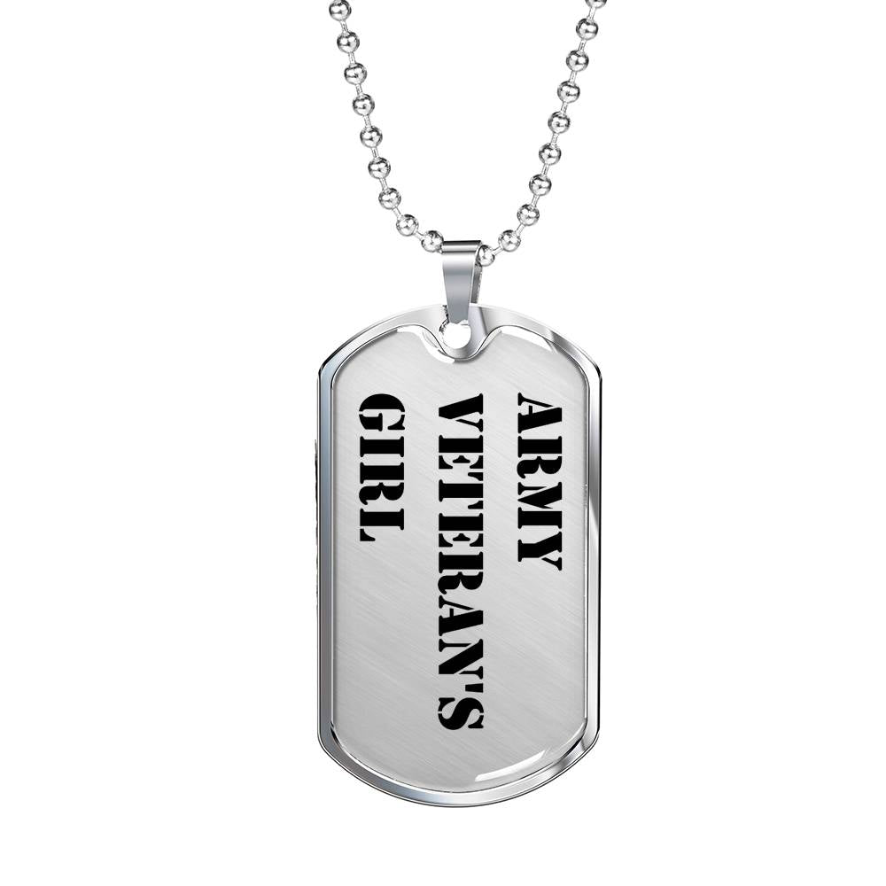 Army Veteran's Girl - Luxury Dog Tag Necklace