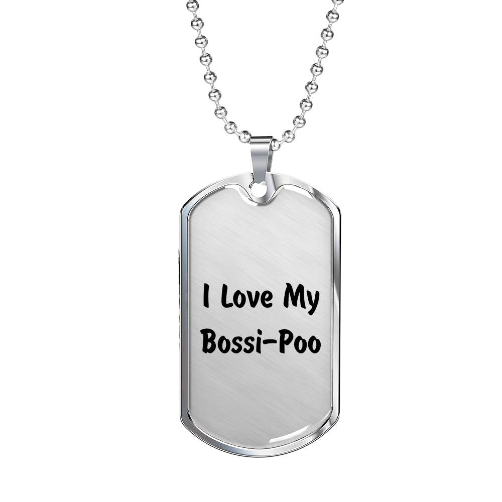 Love My Bossi-Poo v4 - Luxury Dog Tag Necklace