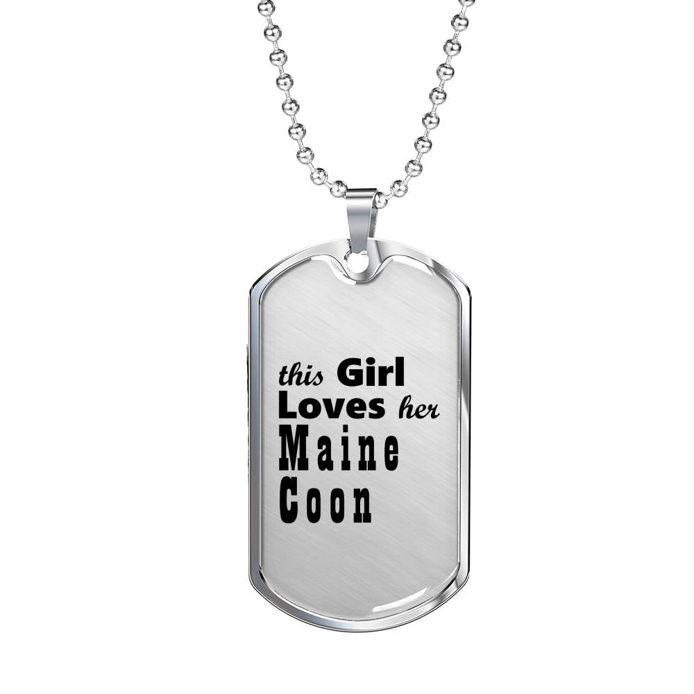 Maine Coon - Luxury Dog Tag Necklace
