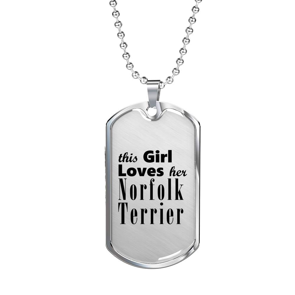 Norfolk Terrier - Luxury Dog Tag Necklace