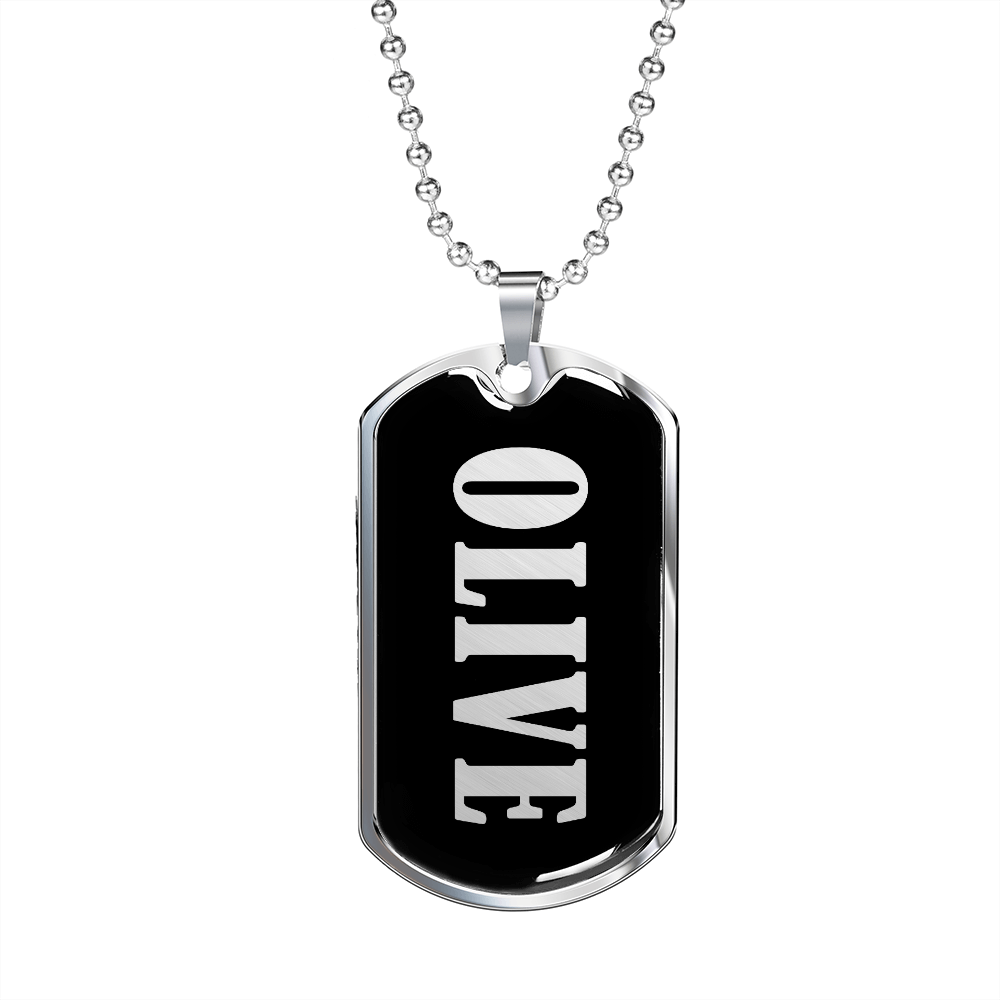 Olive v02 - Luxury Dog Tag Necklace