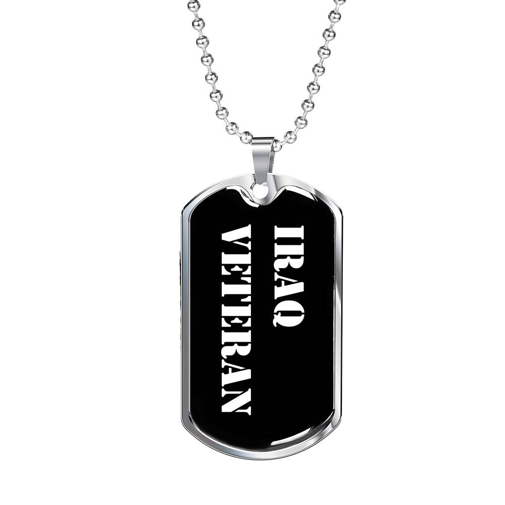 Iraq Veteran v3 - Luxury Dog Tag Necklace