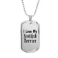 Love My Scottish Terrier - Luxury Dog Tag Necklace