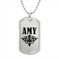 Amy v01a - Luxury Dog Tag Necklace
