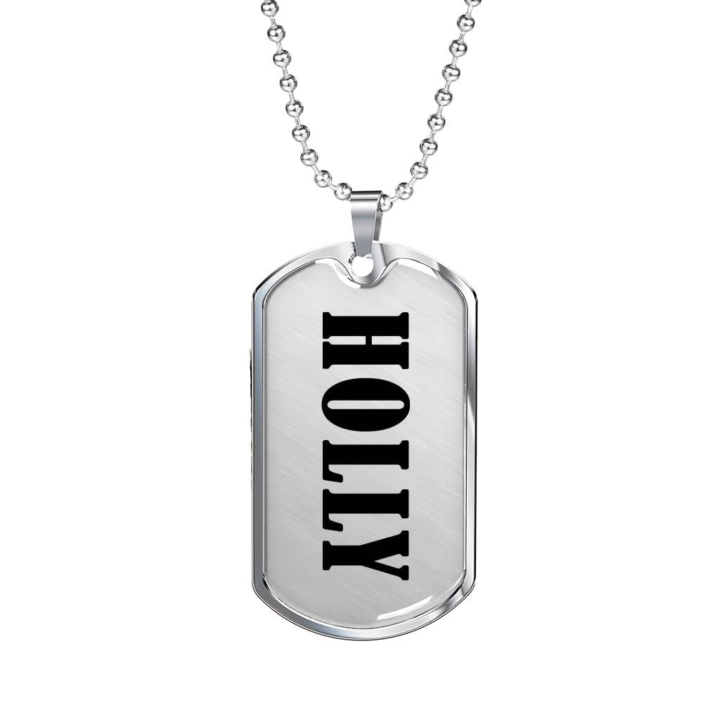 Holly v01 - Luxury Dog Tag Necklace