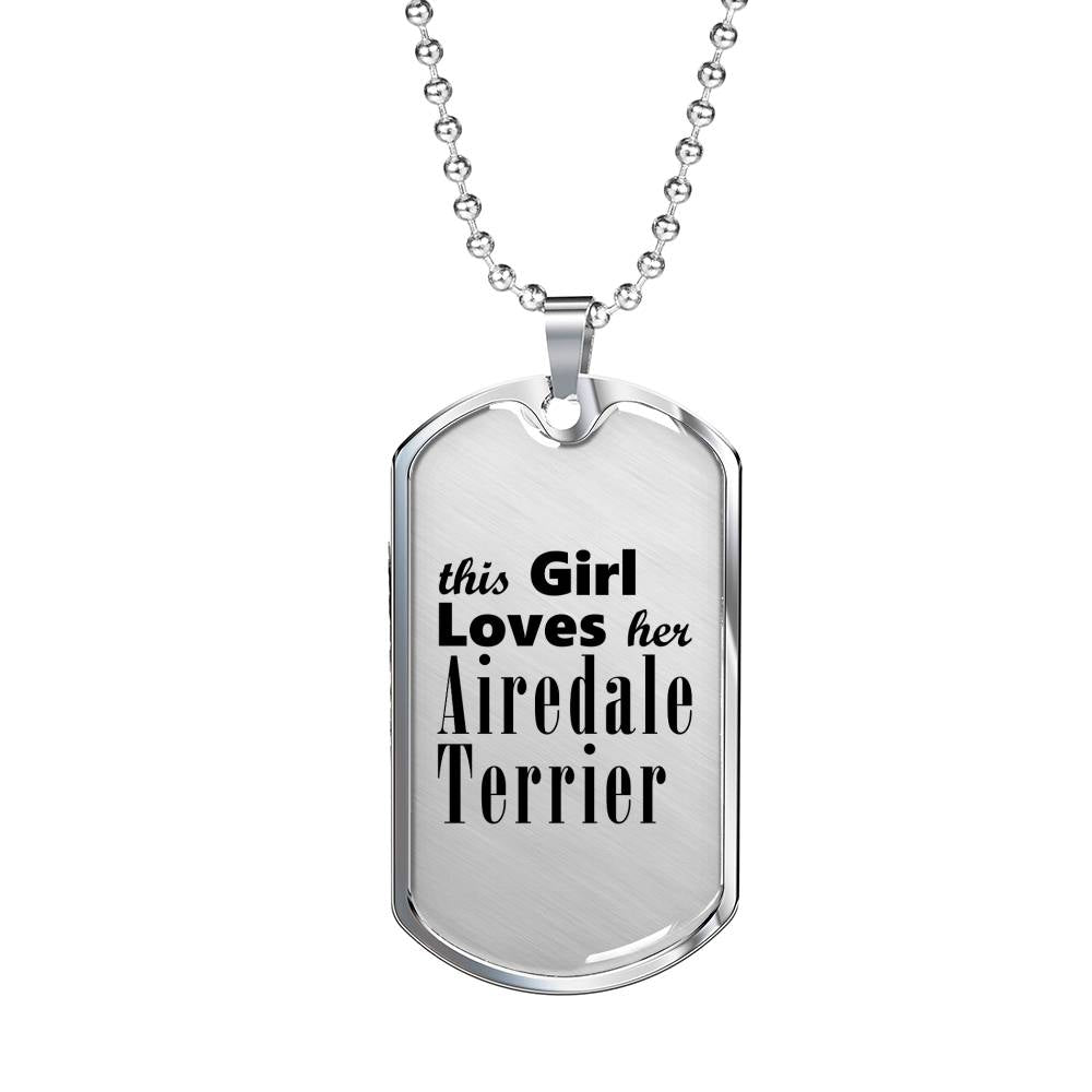 Airedale Terrier - Luxury Dog Tag Necklace