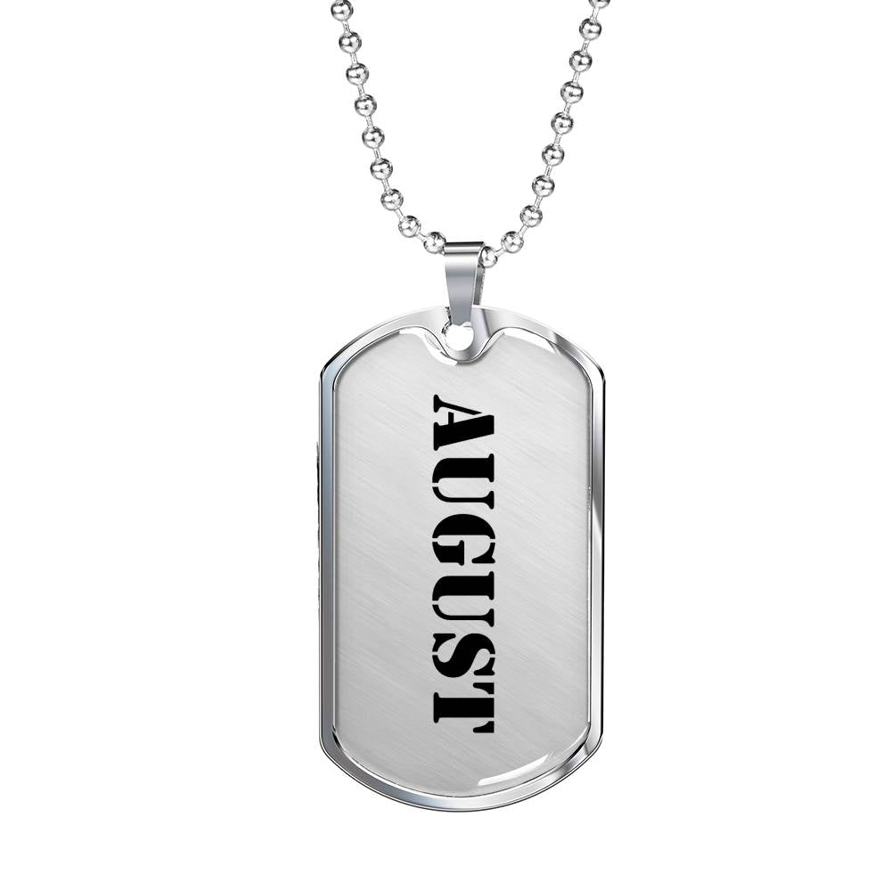 August - Luxury Dog Tag Necklace