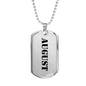 August - Luxury Dog Tag Necklace
