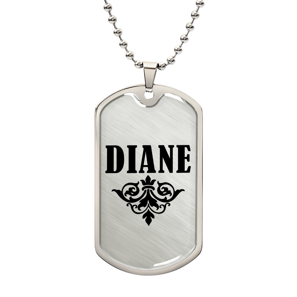 Diane v01a - Luxury Dog Tag Necklace