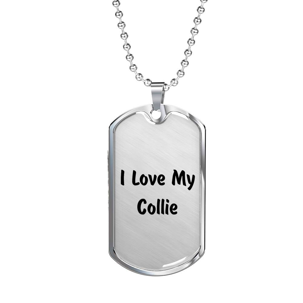 Love My Collie v4 - Luxury Dog Tag Necklace