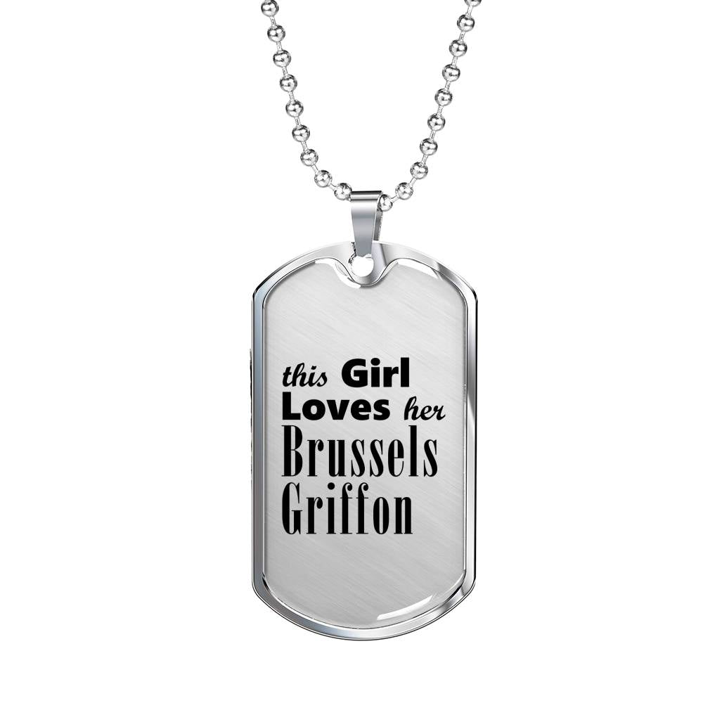 Brussels Griffon - Luxury Dog Tag Necklace